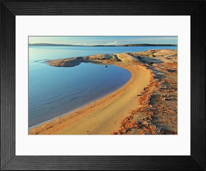 Framed Print : Sandy shore of Lake Superior at sunrise Rossport, Ontario, Canada Framed Print : Sandy shore of Lake Superior at sunrise Rossport, Ontario, Canada