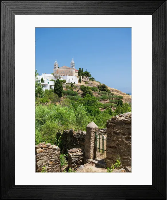 Framed Print : Church of the Holy Trinity, lefkes Paros, Greece