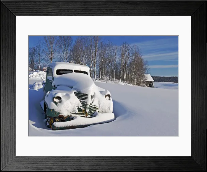Framed Print : Old truck in farmyard near Port Carling, Ontario, Canada