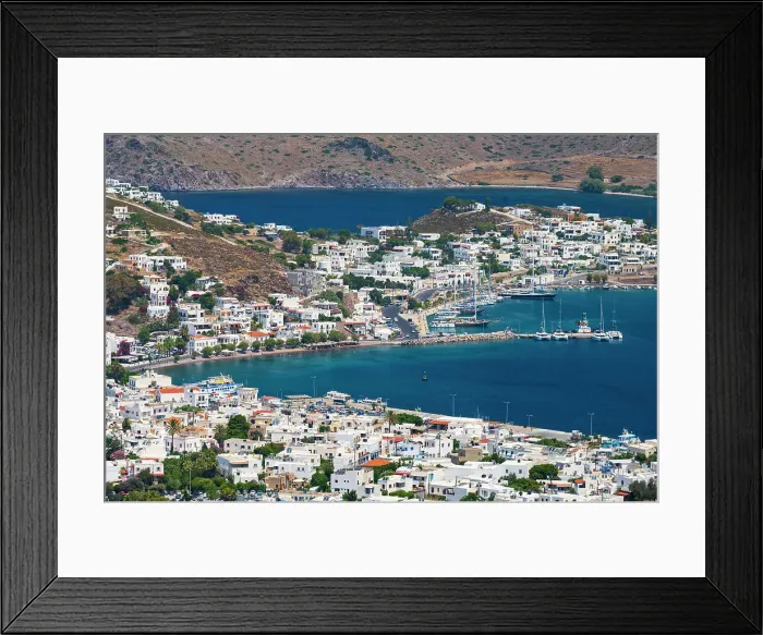 Framed Print : Patmos Port, Patmos, Greece
