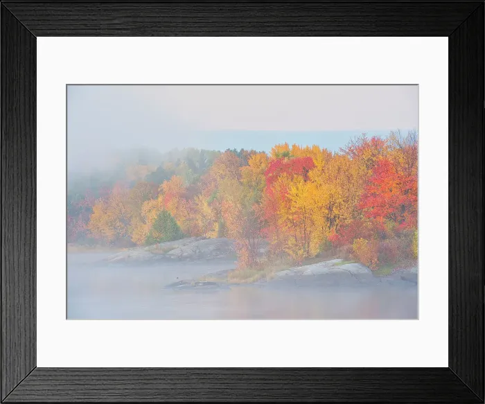 Framed Print : Fog in autumn along the Vermilion River at sunrise Capreol, Ontario, Canada Framed Print : Fog in autumn along the Vermilion River at sunrise Capreol, Ontario, Canada