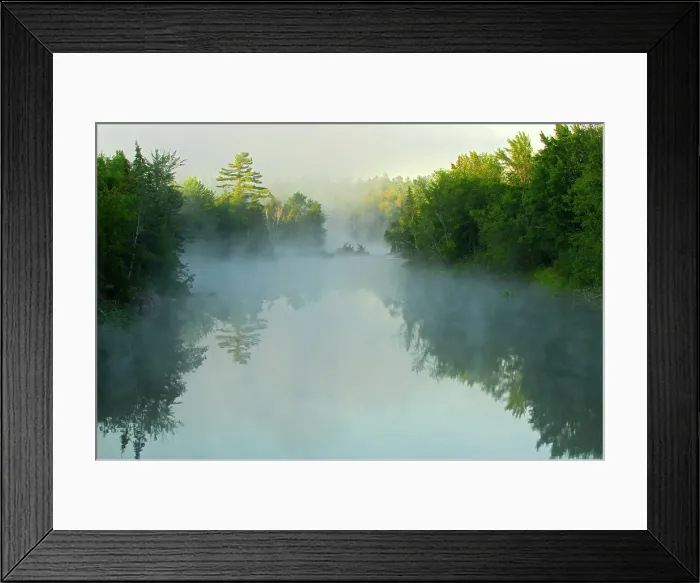Framed Print : fog at sunrise on Whanapitae River near Killarney Provincial Park, Ontario, Canada Framed Print : fog at sunrise on Whanapitae River near Killarney Provincial Park, Ontario, Canada