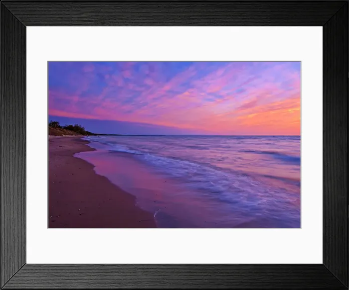 Framed Print : Lake Huron at sunset Grand Bend, Ontario, Canada