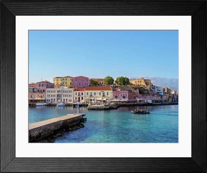 Framed Print : Venetian Harbour, City of Chania, Crete, Greece Framed Print : Venetian Harbour, City of Chania, Crete, Greece