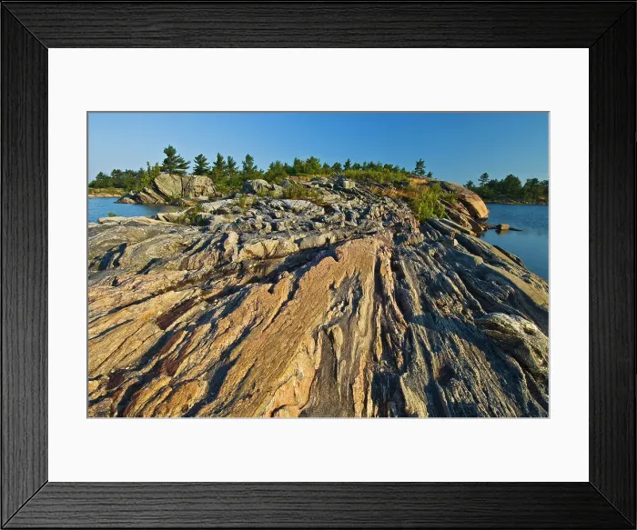 Framed Print : Precambrian shield rock on Georgian Bay (Lake Huron) Snug Harbour, Ontario, Canada Framed Print : Precambrian shield rock on Georgian Bay (Lake Huron) Snug Harbour, Ontario, Canada