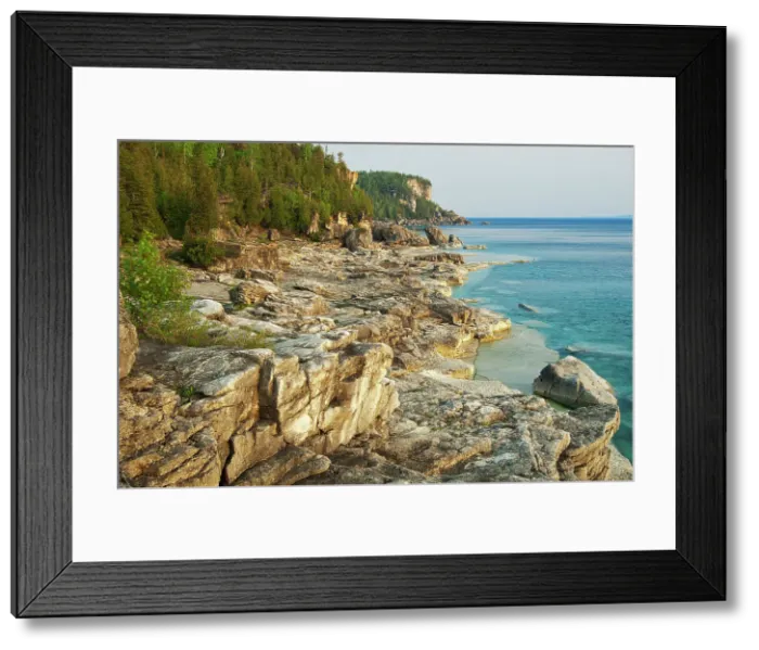 Framed Print : Limestone rock in Georgian Bay (Lake Huron) Bruce Peninsula National Park, Ontario, Canada Framed Print : Limestone rock in Georgian Bay (Lake Huron) Bruce Peninsula National Park, Ontario, Canada