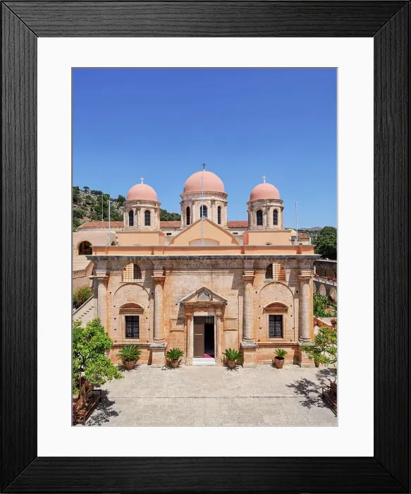 Framed Print : Agia Triada Monastery, Akrotiri Peninsula, Chania Region, Crete, Greece