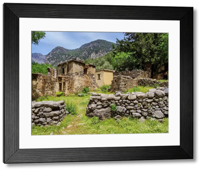 Framed Print : Samaria Settlement, Samaria Gorge, Chania Region, Crete, Greece Framed Print : Samaria Settlement, Samaria Gorge, Chania Region, Crete, Greece