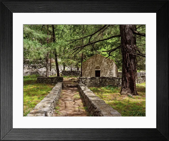 Framed Print : Church at Cristos rest area, Samaria Gorge, Chania Region, Crete, Greece Framed Print : Church at Cristos rest area, Samaria Gorge, Chania Region, Crete, Greece