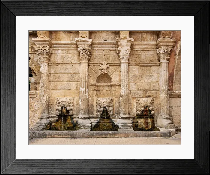 Framed Print : Rimondi Venetian Fountain, City of Rethymno, Rethymno Region, Crete, Greece Framed Print : Rimondi Venetian Fountain, City of Rethymno, Rethymno Region, Crete, Greece