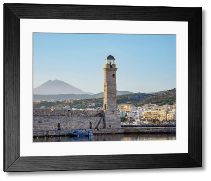 Framed Print : Lighthouse at the Old Venetian Port, City of Rethymno, Rethymno Region, Crete, Greece Framed Print : Lighthouse at the Old Venetian Port, City of Rethymno, Rethymno Region, Crete, Greece