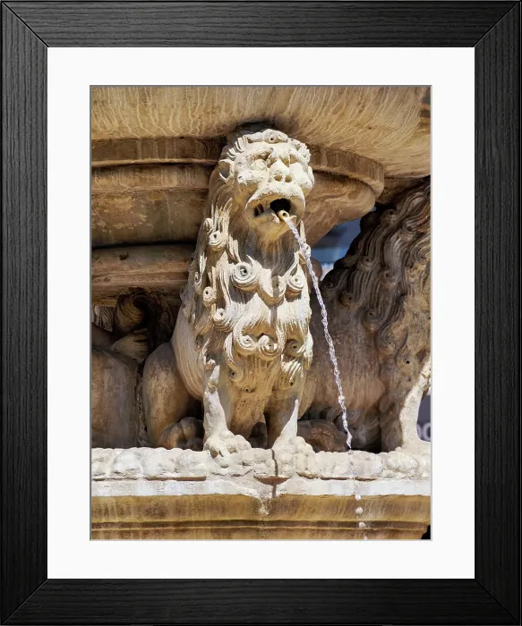 Framed Print : Morosini Fountain at the Lion Square, detailed view, City of Heraklion, Crete, Greece Framed Print : Morosini Fountain at the Lion Square, detailed view, City of Heraklion, Crete, Greece