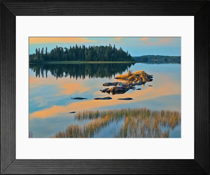 Framed Print : Sunset on White Lake Flin Flon, Manitoba, Canada Framed Print : Sunset on White Lake Flin Flon, Manitoba, Canada