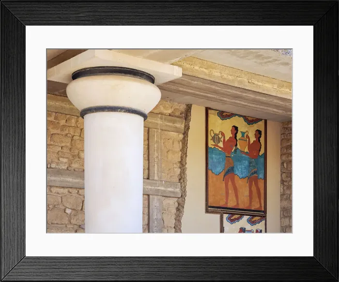 Framed Print : Palace of Minos, detailed view, Knossos, Heraklion Region, Crete, Greece