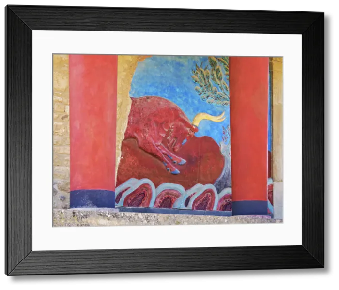 Framed Print : Minotaur at Palace of Minos, Knossos, Heraklion Region, Crete, Greece