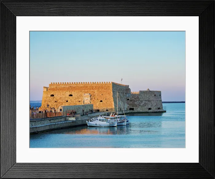 Framed Print : The Koules Fortress at sunset, City of Heraklion, Crete, Greece