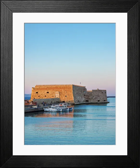 Framed Print : The Koules Fortress at sunset, City of Heraklion, Crete, Greece