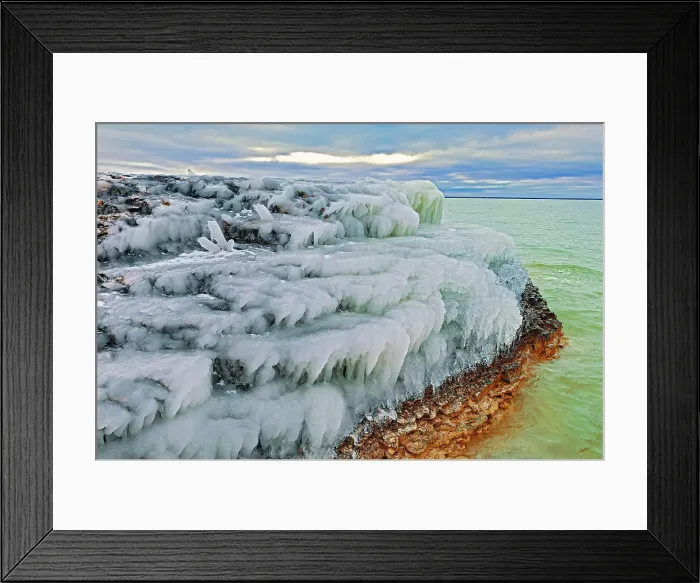 Framed Print : Ice on shore of Lake Manitoba, Steep Rock Provincial Park, Manitoba, Canada Framed Print : Ice on shore of Lake Manitoba, Steep Rock Provincial Park, Manitoba, Canada