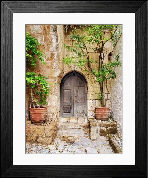 Framed Print : Door at Lindos Village, Rhodes Island, Dodecanese, Greece Framed Print : Door at Lindos Village, Rhodes Island, Dodecanese, Greece