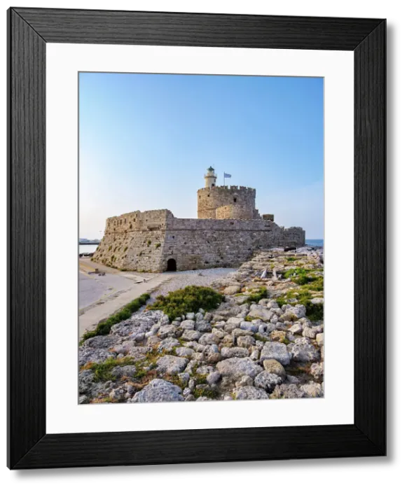 Framed Print : Saint Nicholas Fortress, Rhodes City, Rhodes Island, Dodecanese, Greece