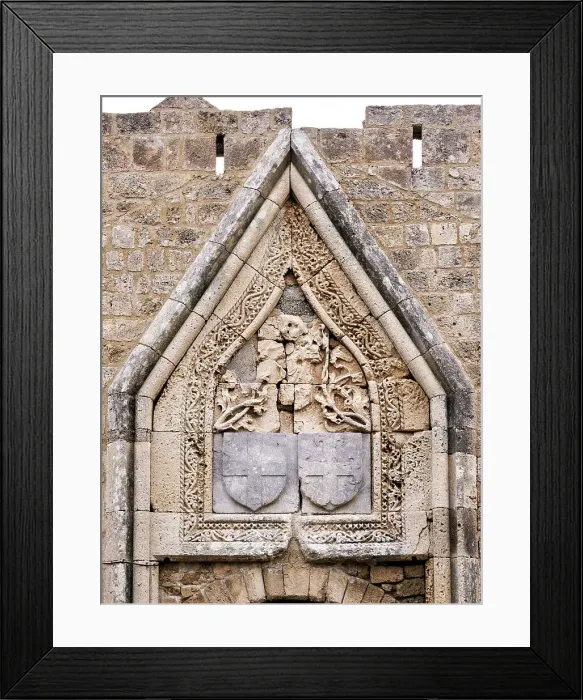 Framed Print : Gate of Saint John, detailed view, Medieval Old Town, Rhodes City, Rhodes Island, Dodecanese, Greece Framed Print : Gate of Saint John, detailed view, Medieval Old Town, Rhodes City, Rhodes Island, Dodecanese, Greece