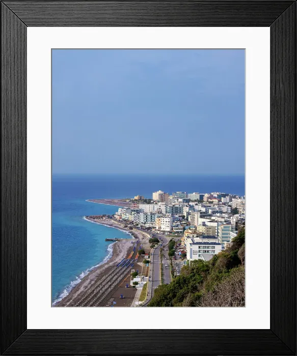 Framed Print : Cityscape from St Stephen's Hill or Monte Smith, Rhodes City, Rhodes Island, Dodecanese, Greece Framed Print : Cityscape from St Stephen's Hill or Monte Smith, Rhodes City, Rhodes Island, Dodecanese, Greece