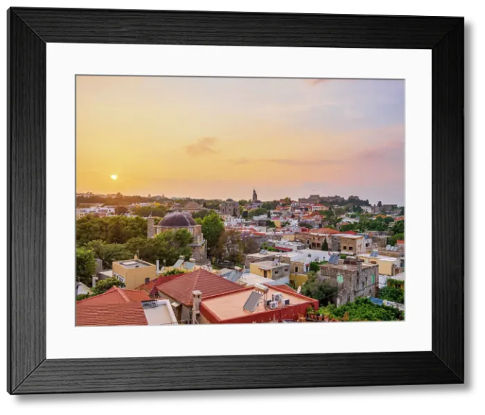 Framed Print : Medieval Old Town at sunset, Rhodes City, Rhodes Island, Dodecanese, Greece Framed Print : Medieval Old Town at sunset, Rhodes City, Rhodes Island, Dodecanese, Greece