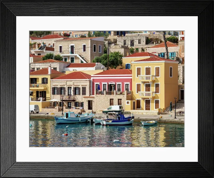 Framed Print : Chalki Village, Emporio, Halki Island, Dodecanese, Greece
