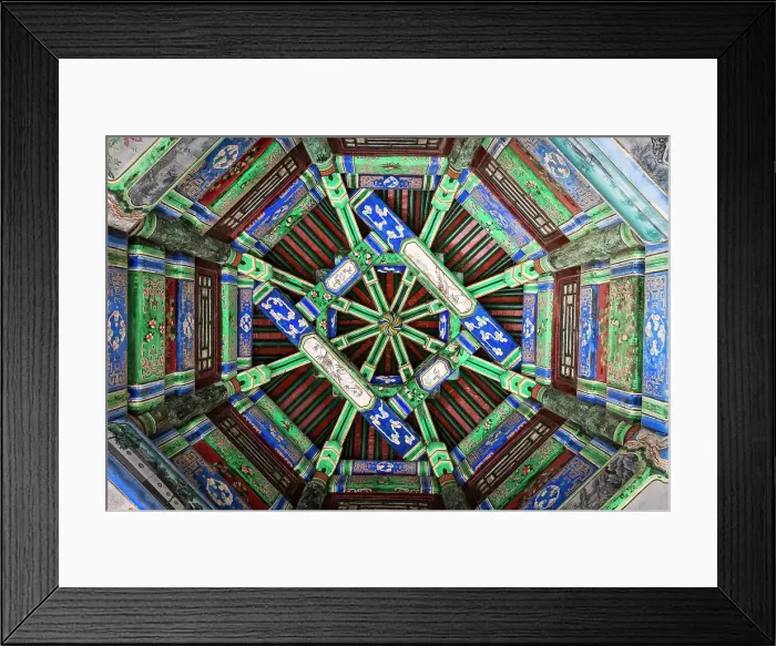 Framed Print : Detail of pavillion ceiling at the Summer Palace, Beijing, China