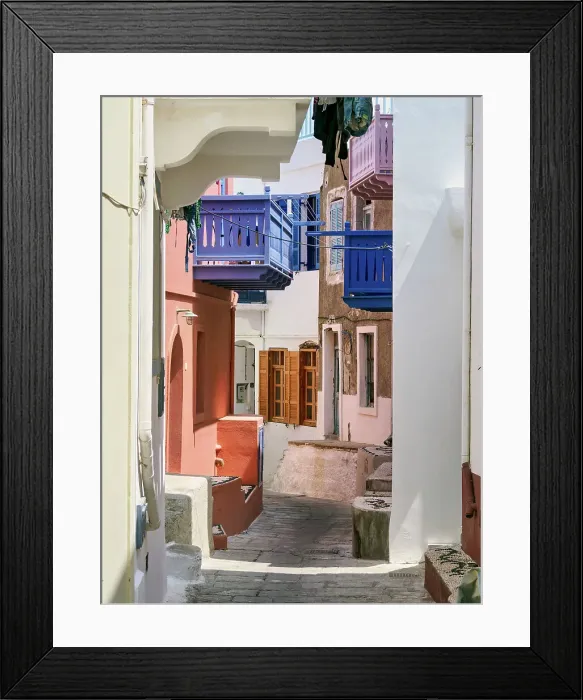 Framed Print : Street of Mandraki Town, Nisyros Island, Dodecanese, Greece Framed Print : Street of Mandraki Town, Nisyros Island, Dodecanese, Greece