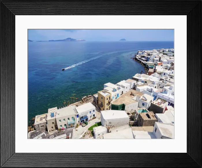 Framed Print : Mandraki Town, elevated view, Nisyros Island, Dodecanese, Greece