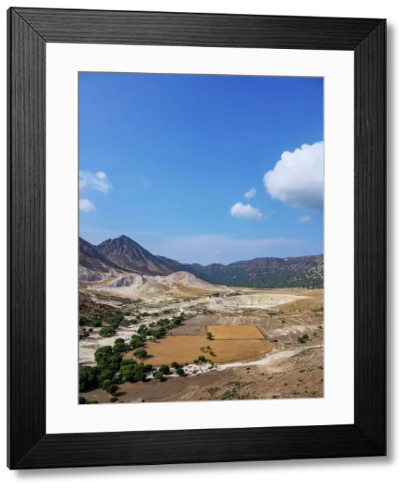 Framed Print : View towards the Stefanos Volcano Crater, Nisyros Island, Dodecanese, Greece Framed Print : View towards the Stefanos Volcano Crater, Nisyros Island, Dodecanese, Greece