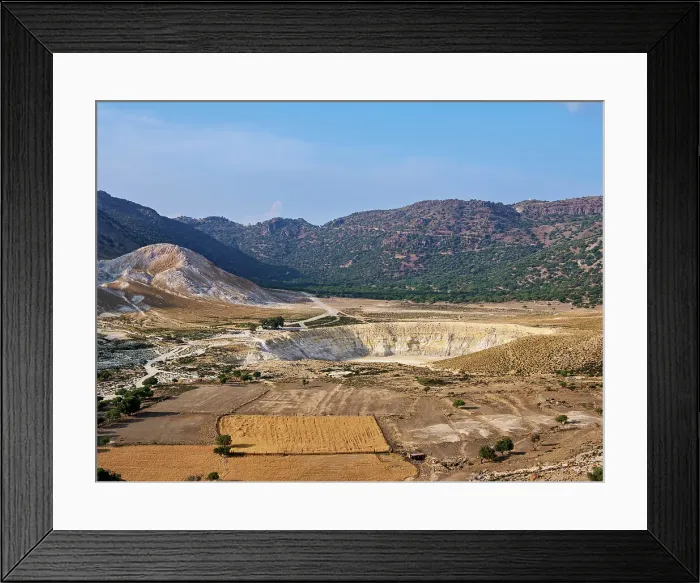 Framed Print : Stefanos Volcano Crater, elevated view, Nisyros Island, Dodecanese, Greece Framed Print : Stefanos Volcano Crater, elevated view, Nisyros Island, Dodecanese, Greece