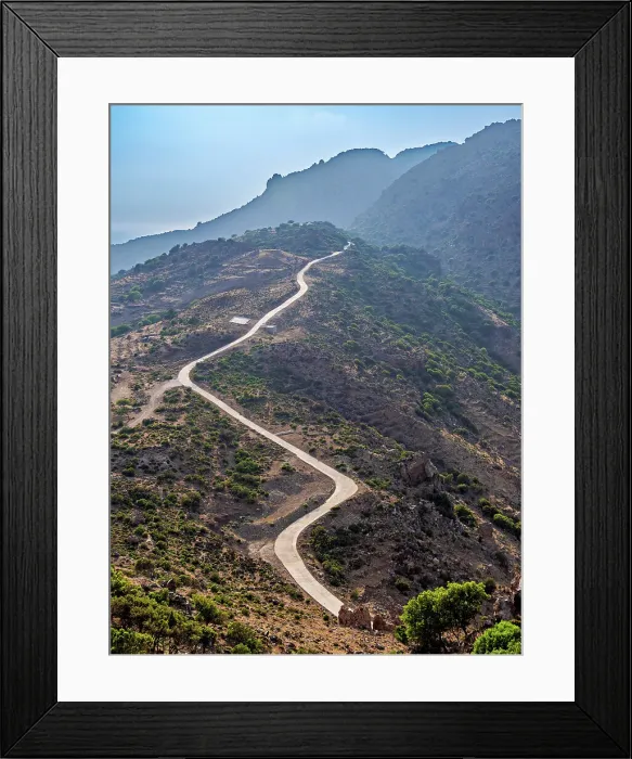 Framed Print : Road to Stefanos Volcano Crater, Nisyros Island, Dodecanese, Greece Framed Print : Road to Stefanos Volcano Crater, Nisyros Island, Dodecanese, Greece