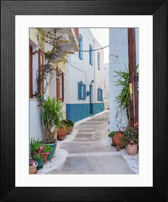 Framed Print : Street of Nikia Village, Nisyros Island, Dodecanese, Greece Framed Print : Street of Nikia Village, Nisyros Island, Dodecanese, Greece
