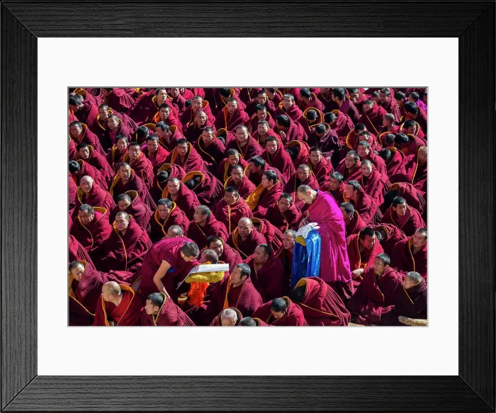 Framed Print : Monks at prayers, Monlam, Great Prayer Festival at Labrang Monastery, Xiahe, China Framed Print : Monks at prayers, Monlam, Great Prayer Festival at Labrang Monastery, Xiahe, China