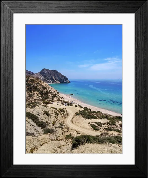 Framed Print : Kavo Paradiso Beach, elevated view, Kos Island, Dodecanese, Greece Framed Print : Kavo Paradiso Beach, elevated view, Kos Island, Dodecanese, Greece