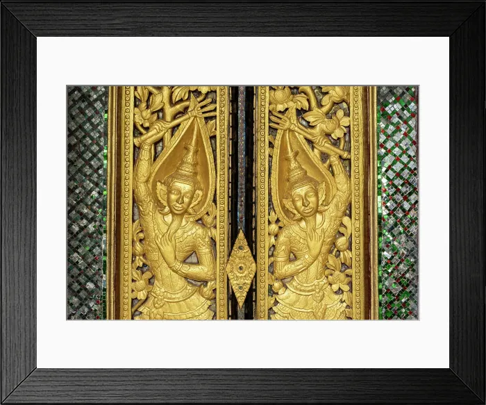 Framed Print : Door of Wat Sensoukharam, Luang Prabang (ancient capital of Laos on the Mekong river), Laos Framed Print : Door of Wat Sensoukharam, Luang Prabang (ancient capital of Laos on the Mekong river), Laos