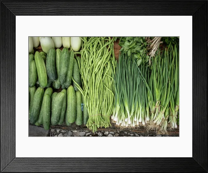 Framed Print : Vegetables for sale in a market, Luang Prabang (ancient capital of Laos on the Mekong river), Laos Framed Print : Vegetables for sale in a market, Luang Prabang (ancient capital of Laos on the Mekong river), Laos