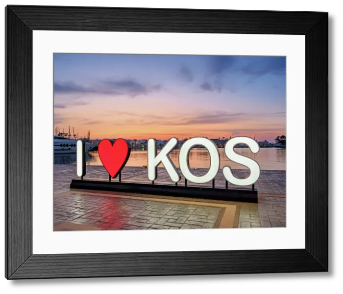 Framed Print : I love Kos Letters at the Harbour, Kos Town, Kos Island, Dodecanese, Greece Framed Print : I love Kos Letters at the Harbour, Kos Town, Kos Island, Dodecanese, Greece