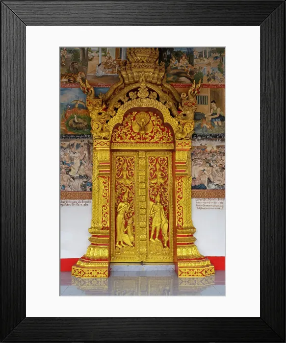 Framed Print : Wat Phonxay Xayxana SongKham, Luang Prabang (ancient capital of Laos on the Mekong river), Laos Framed Print : Wat Phonxay Xayxana SongKham, Luang Prabang (ancient capital of Laos on the Mekong river), Laos