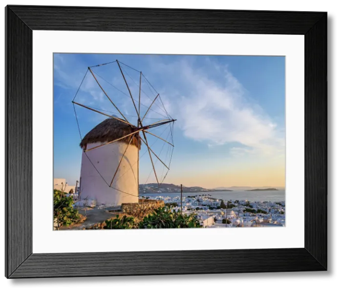 Framed Print : Boni's Windmill at sunset, Chora, Mykonos Town, Mykonos Island, Cyclades, Greece Framed Print : Boni's Windmill at sunset, Chora, Mykonos Town, Mykonos Island, Cyclades, Greece
