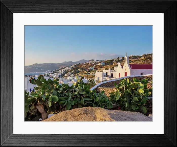 Framed Print : Church of Agios Antonios and Agios Nikolaos at sunset, Chora, Mykonos Town, Mykonos Island, Cyclades, Greece Framed Print : Church of Agios Antonios and Agios Nikolaos at sunset, Chora, Mykonos Town, Mykonos Island, Cyclades, Greece