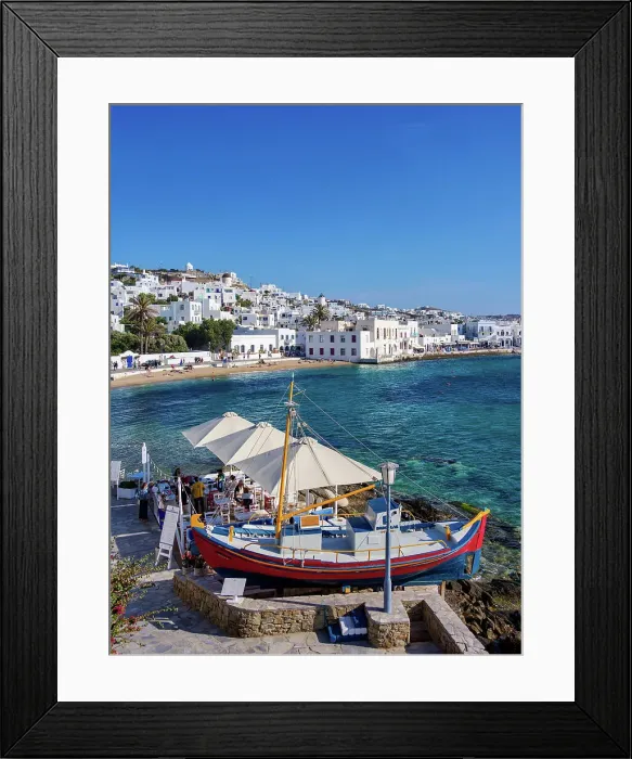 Framed Print : Chora Waterfront, Mykonos Town, Mykonos Island, Cyclades, Greece Framed Print : Chora Waterfront, Mykonos Town, Mykonos Island, Cyclades, Greece