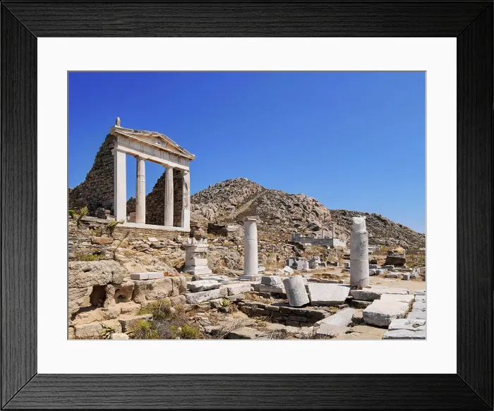 Framed Print : Temple of Isis, Delos Archaeological Site, Delos Island, Cyclades, Greece Framed Print : Temple of Isis, Delos Archaeological Site, Delos Island, Cyclades, Greece