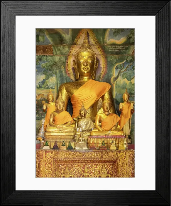 Framed Print : Buddha statues, Wat Wisunarat, Luang Prabang (ancient capital of Laos on the Mekong river), Laos Framed Print : Buddha statues, Wat Wisunarat, Luang Prabang (ancient capital of Laos on the Mekong river), Laos