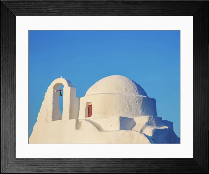 Framed Print : Church of Panagia Paraportiani, Chora, Mykonos Town, Mykonos Island, Cyclades, Greece