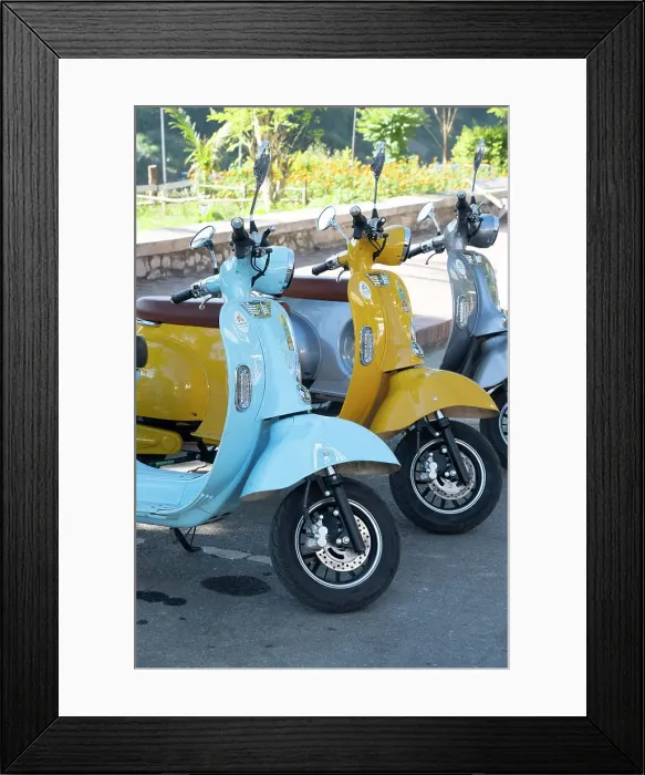 Framed Print : Vespas, Luang Prabang (ancient capital of Laos on the Mekong river), Laos Framed Print : Vespas, Luang Prabang (ancient capital of Laos on the Mekong river), Laos