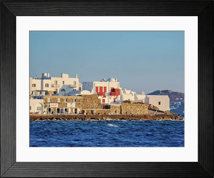 Framed Print : Waterfront of Chora, Mykonos Town, Mykonos Island, Cyclades, Greece Framed Print : Waterfront of Chora, Mykonos Town, Mykonos Island, Cyclades, Greece