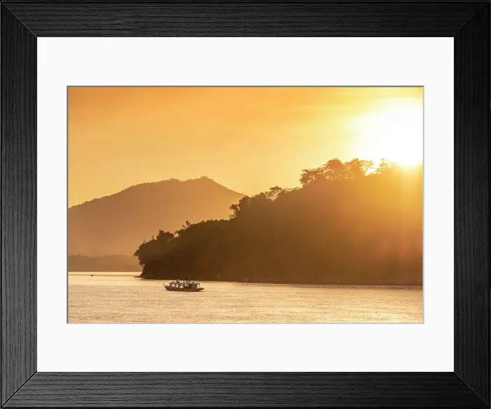 Framed Print : Banks of the Mekong river, Luang Prabang (ancient capital of Laos), Laos Framed Print : Banks of the Mekong river, Luang Prabang (ancient capital of Laos), Laos
